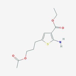 Ethyl 2-amino-5-(3-acetyloxypropyl)-thiophene-3-carboxylate