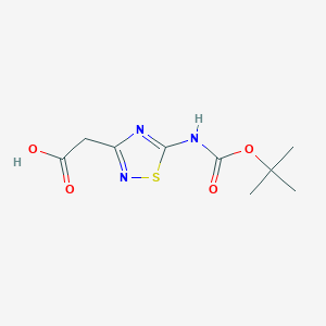 {5-[(Tert-butoxycarbonyl)amino]-1,2,4-thiadiazol-3-yl}acetic acid