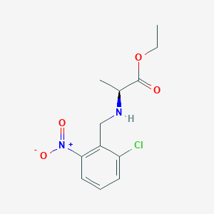 molecular formula C12H15ClN2O4 B8274376 N-(2-chloro-6-nitrobenzyl)-L-alanine ethyl ester 