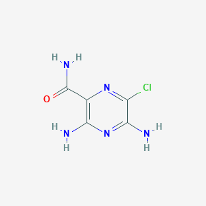 molecular formula C5H6ClN5O B082745 3,5-Diamino-6-chloropyrazine-2-carboxamide CAS No. 14236-57-8