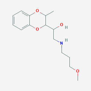molecular formula C15H23NO4 B082748 alpha-(((3-Methoxypropyl)amino)methyl)-3-methyl-1,4-benzodioxan-2-methanol CAS No. 13627-90-2