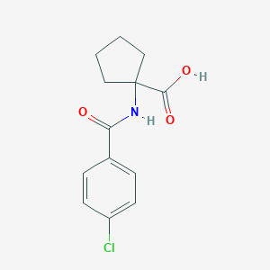 molecular formula C13H14ClNO3 B082749 1-(4-Chlorobenzamido)cyclopentane-1-carboxylic acid CAS No. 15026-82-1
