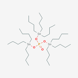 molecular formula C36H81O4PSn3 B082750 5,5,9,9-Tetrabutyl-7-((tributylstannyl)oxy)-6,8-dioxa-7-phospha-5,9-distannatridecane 7-oxide CAS No. 13435-05-7