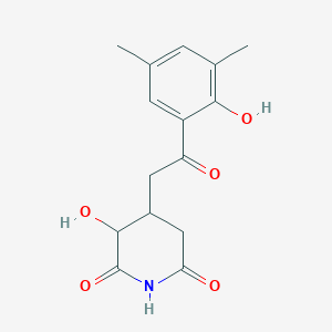 molecular formula C15H17NO5 B082751 3-Hydroxy-4-[2-(2-hydroxy-3,5-dimethylphenyl)-2-oxoethyl]-2,6-piperidinedione CAS No. 13091-95-7