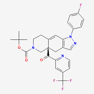(R)-tert-butyl 1-(4-fluorophenyl)-4a-(4-(trifluoromethyl)picolinoyl)-4a,5,7,8-tetrahydro-1H-pyrazolo[3,4-g]isoquinoline-6(4H)-carboxylate