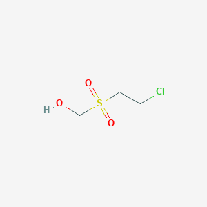 molecular formula C3H7ClO3S B8275115 Hydroxymethyl-(beta-chloroethyl)-sulfone 