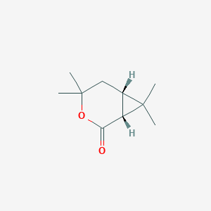 molecular formula C10H16O2 B082753 (1S,6R)-3,3,7,7-tetramethyl-4-oxabicyclo[4.1.0]heptan-5-one CAS No. 14087-70-8