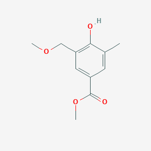 molecular formula C11H14O4 B8275314 Methyl 3-methoxymethyl-4-hydroxy-5-methylbenzoate 