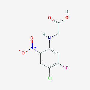 molecular formula C8H6ClFN2O4 B8275411 N-(4'-chloro-5'-fluoro-2'-nitrophenyl)glycine 