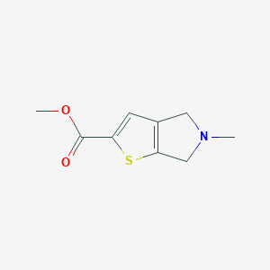 molecular formula C9H11NO2S B8275472 Methyl 5-methyl-5,6-dihydro-4H-thieno[2,3-c]pyrrole-2-carboxylate 