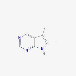 molecular formula C8H9N3 B082755 5,6-Dimethyl-1H-pyrrolo[2,3-d]pyrimidine CAS No. 14623-26-8