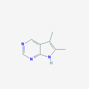 molecular formula C8H9N3 B082755 5,6-dimethyl-7H-pyrrolo[2,3-d]pyrimidine CAS No. 14623-26-8