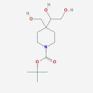 Tert-butyl 4-(1,2-dihydroxyethyl)-4-(hydroxymethyl)piperidine-1-carboxylate