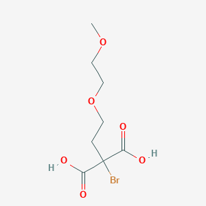 molecular formula C8H13BrO6 B8275723 Bromo[2-(2-methoxyethoxy)ethyl]malonic acid 