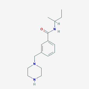molecular formula C16H25N3O B8275973 N-butan-2-yl-3-(piperazin-1-ylmethyl)benzamide 