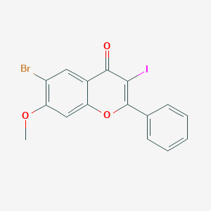 6-Bromo-3-iodo-7-methoxy-2-phenyl-chromen-4-one