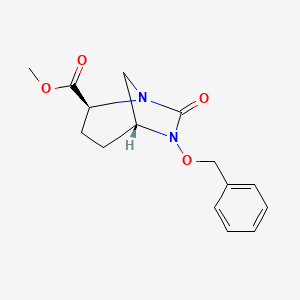 molecular formula C15H18N2O4 B8276068 methyl (2S,5R)-6-(benzyloxy)-7-oxo-1,6-diazabicyclo[3.2.1]octane-2-carboxylate 