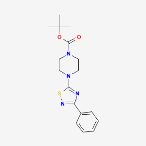 molecular formula C17H22N4O2S B8276252 Tert-butyl 4-(3-phenyl-1,2,4-thiadiazol-5-yl)piperazine-1-carboxylate 