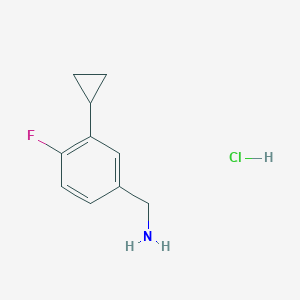 (3-Cyclopropyl-4-fluorophenyl)methanamine hydrochloride salt