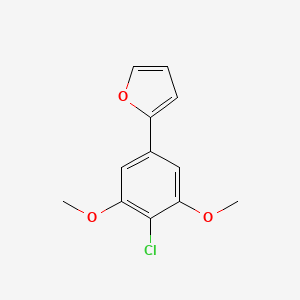 molecular formula C12H11ClO3 B8276441 2-(4-Chloro-3,5-dimethoxyphenyl)furan 