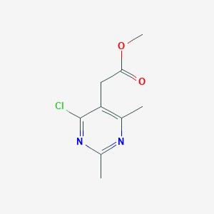 molecular formula C9H11ClN2O2 B8276453 Methyl (4-chloro-2,6-dimethyl-5-pyrimidinyl)-acetate 