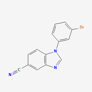 molecular formula C14H8BrN3 B8276482 1-(3-Bromo-phenyl)-1H-benzoimidazole-5-carbonitrile 