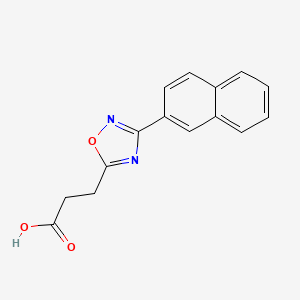 molecular formula C15H12N2O3 B8276488 3-[3-(2-Naphthyl)-1,2,4-oxadiazol-5-yl]propionic acid 