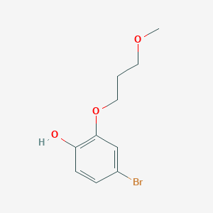 molecular formula C10H13BrO3 B8276503 4-Bromo-2-(3-methoxypropoxy)-phenol 