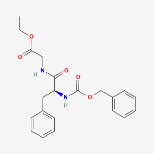 molecular formula C21H24N2O5 B8276570 Ethyl ((benzyloxy)carbonyl)-L-phenylalanylglycinate 