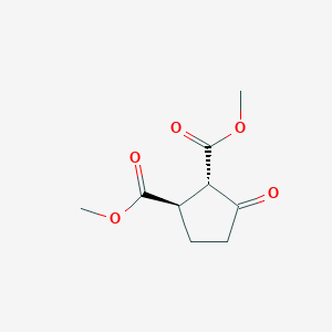 molecular formula C9H12O5 B8276763 Dimethyl (1R,2S)-3-oxocyclopentane-1,2-dicarboxylate CAS No. 69285-43-4
