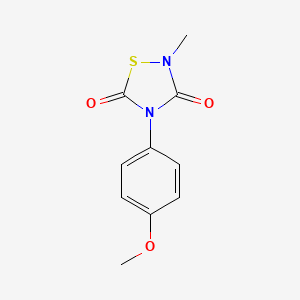 molecular formula C10H10N2O3S B8276796 4-(4-Methoxyphenyl)-2-methyl-1,2,4-thiadiazolidine-3,5-dione 