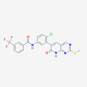 Benzamide,n-[4-chloro-3-[1,7-dihydro-2-(methylthio)-7-oxopyrido[2,3-d]pyrimidin-6-yl]phenyl]-3-(trifluoromethyl)-