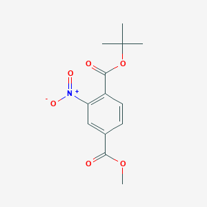 molecular formula C13H15NO6 B8276815 2-Nitro-terephthalic acid 1-tert-butyl ester 4-methyl ester 