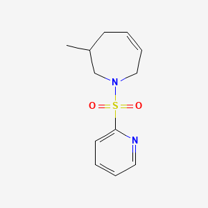 molecular formula C12H16N2O2S B8276830 3-Methyl-1-(pyridine-2-sulfonyl)-2,3,4,7-tetrahydro-1H-azepine 