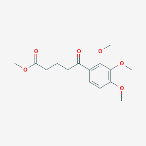 molecular formula C15H20O6 B8276851 5-Oxo-5-(2,3,4-trimethoxy-phenyl)-pentanoic acid methyl ester 