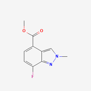 molecular formula C10H9FN2O2 B8276877 methyl 7-fluoro-2-methyl-2H-indazole-4-carboxylate 