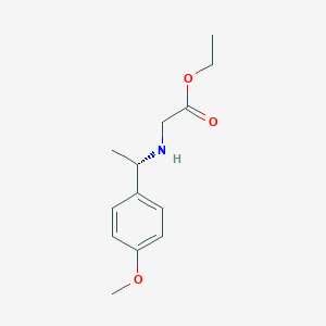 molecular formula C13H19NO3 B8276885 ethyl 2-{[(1S)-1-(4-methoxyphenyl)ethyl]amino}acetate 