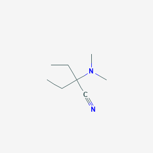 molecular formula C8H16N2 B8276912 2-(Dimethylamino)-2-ethylbutanenitrile 