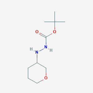 molecular formula C10H20N2O3 B8276923 tert-Butyl 2-(tetrahydro-2H-pyran-3-yl)hydrazinecarboxylate 