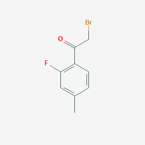 molecular formula C9H8BrFO B8276928 2-Bromo-1-(2-fluoro-4-methylphenyl)ethanone 