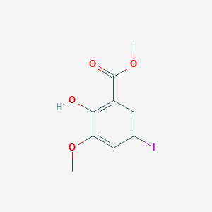 molecular formula C9H9IO4 B8276930 Methyl-5-iodo-3-methoxysalicylate CAS No. 134419-44-6