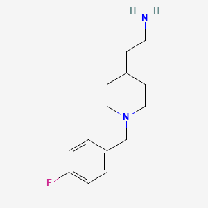 molecular formula C14H21FN2 B8276946 2-[1-(4-Fluorobenzyl)piperidin-4-yl]ethylamine 