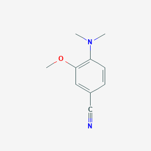 molecular formula C10H12N2O B8276950 3-Methoxy-4-dimethylaminobenzonitrile 