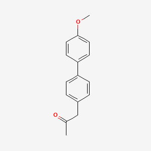molecular formula C16H16O2 B8276958 4'-Acetonyl-4-methoxy-biphenyl 