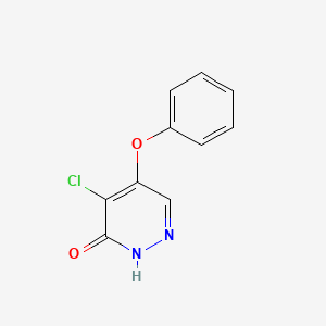molecular formula C10H7ClN2O2 B8276967 4-chloro-5-phenoxy-2H-pyridazin-3-one 