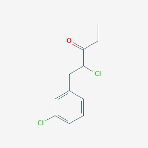 molecular formula C11H12Cl2O B8276990 2-Chloro-1-(3-chloro-phenyl)-pentan-3-one 