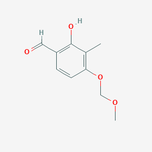 molecular formula C10H12O4 B8276995 2-Hydroxy-3-methyl-4-(methoxymethoxy)benzaldehyde 