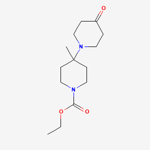 molecular formula C14H24N2O3 B8277007 Ethyl 4-methyl-4-(4-oxo-1-piperidyl)piperidine-1-carboxylate 