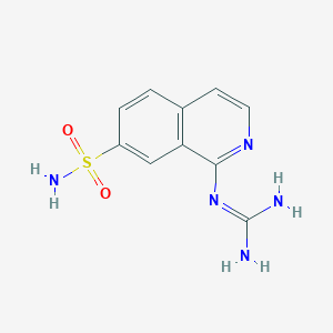 molecular formula C10H11N5O2S B8277022 1-Guanidino-7-sulphamoylisoquinoline 