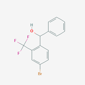 molecular formula C14H10BrF3O B8277048 (4-Bromo-2-(trifluoromethyl)phenyl)(phenyl)methanol 
